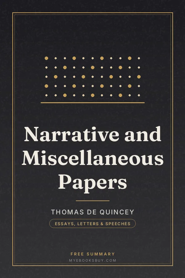 Cover of Narrative and Miscellaneous Papers