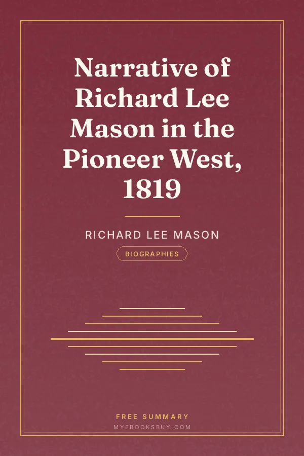 Cover of Narrative of Richard Lee Mason in the Pioneer West, 1819
