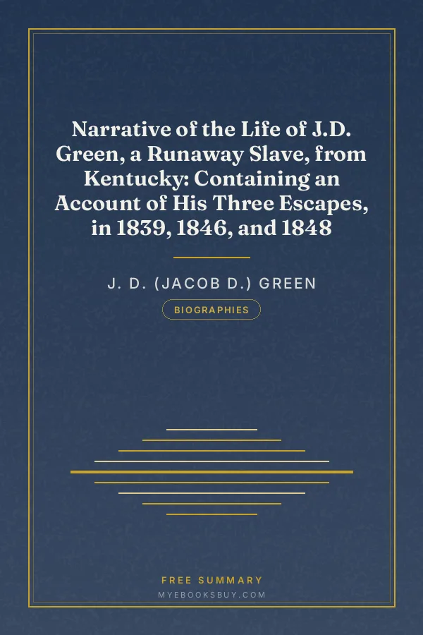 Cover of Narrative of the Life of J.D. Green, a Runaway Slave, from Kentucky: Containing an Account of His Three Escapes, in 1839, 1846, and 1848