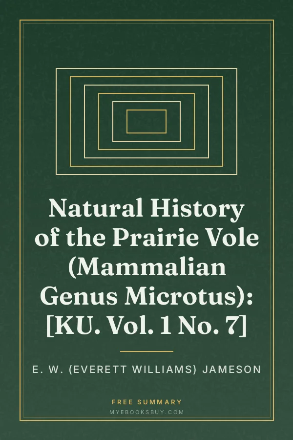 Cover of Natural History of the Prairie Vole (Mammalian Genus Microtus): [KU. Vol. 1 No. 7]
