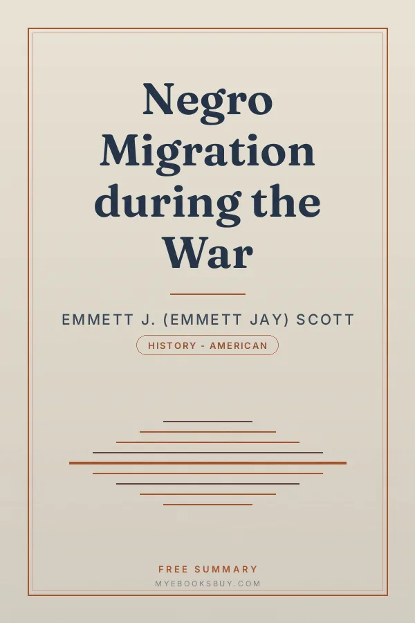 Cover of Negro Migration during the War