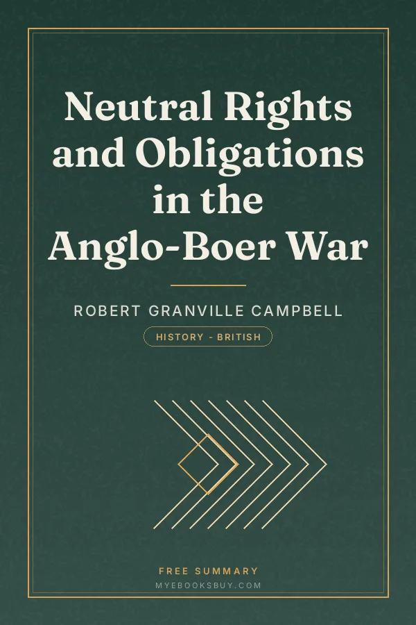 Cover of Neutral Rights and Obligations in the Anglo-Boer War