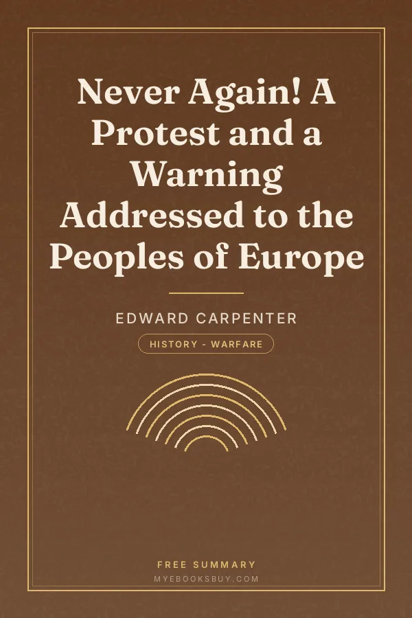 Cover of Never Again! A Protest and a Warning Addressed to the Peoples of Europe