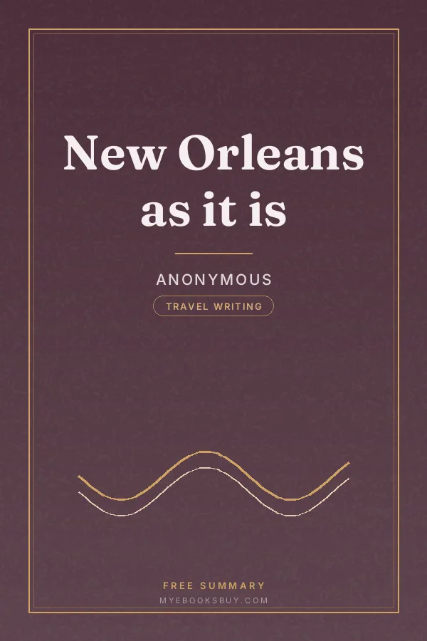 Cover of New Orleans as it is