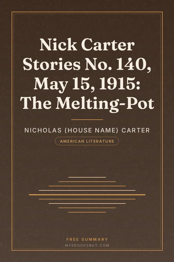 Cover of Nick Carter Stories No. 140, May 15, 1915: The Melting-Pot