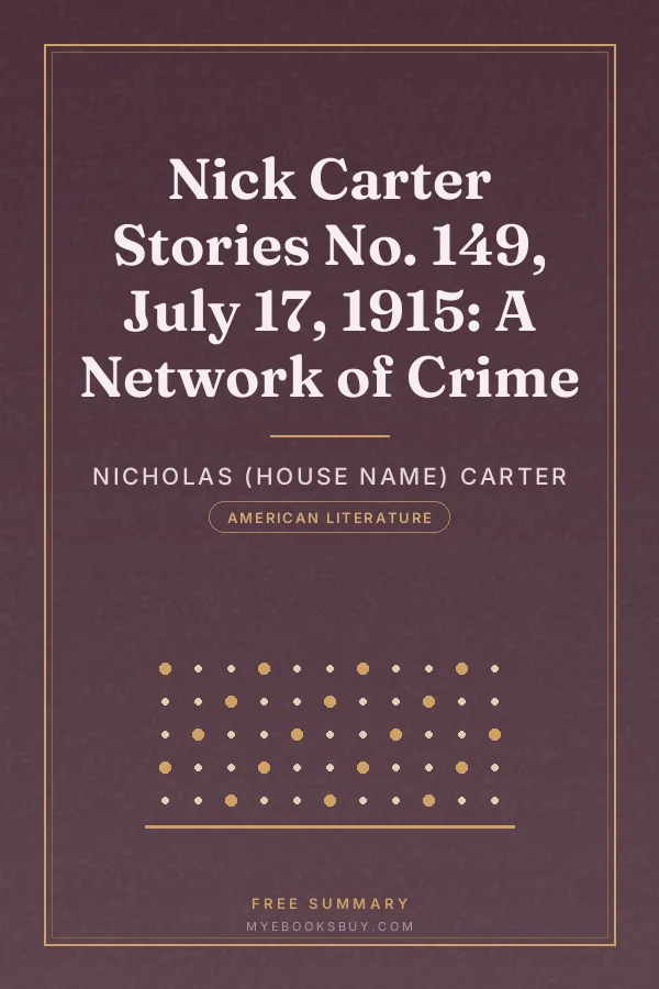 Cover of Nick Carter Stories No. 149, July 17, 1915: A Network of Crime