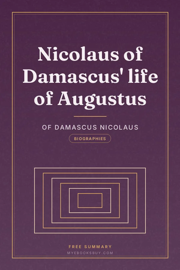 Cover of Nicolaus of Damascus' life of Augustus