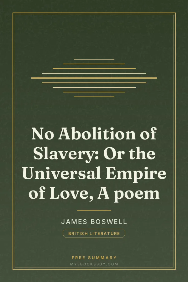 Cover of No Abolition of Slavery: Or the Universal Empire of Love, A poem