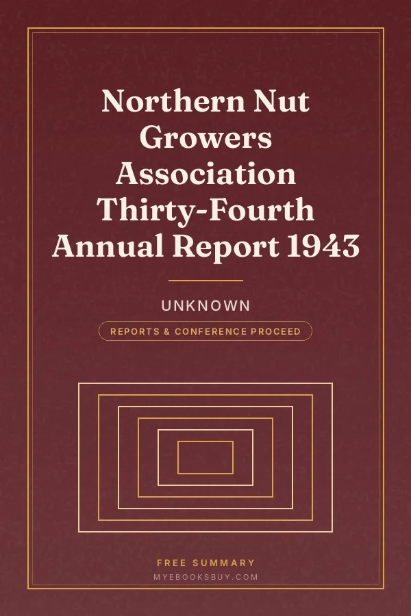 Cover of Northern Nut Growers Association Thirty-Fourth Annual Report 1943
