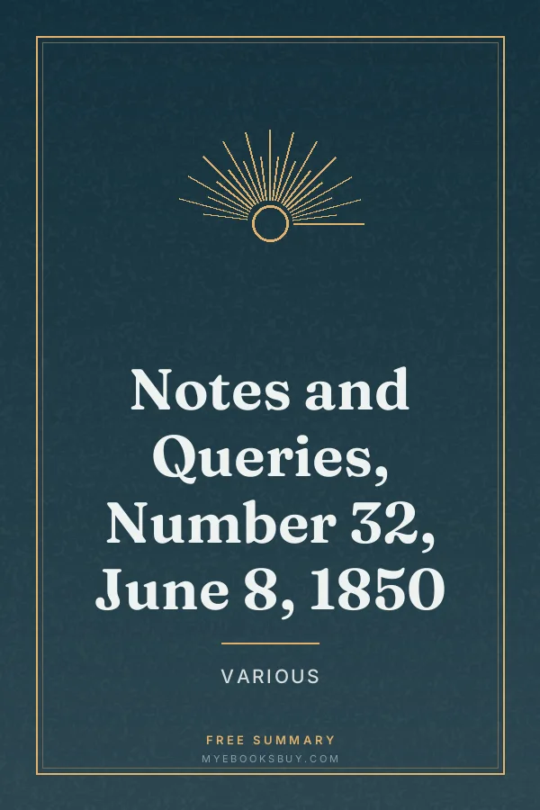 Cover of Notes and Queries, Number 32, June 8, 1850