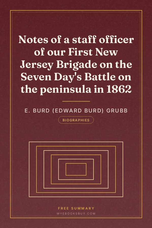 Cover of Notes of a staff officer of our First New Jersey Brigade on the Seven Day's Battle on the peninsula in 1862