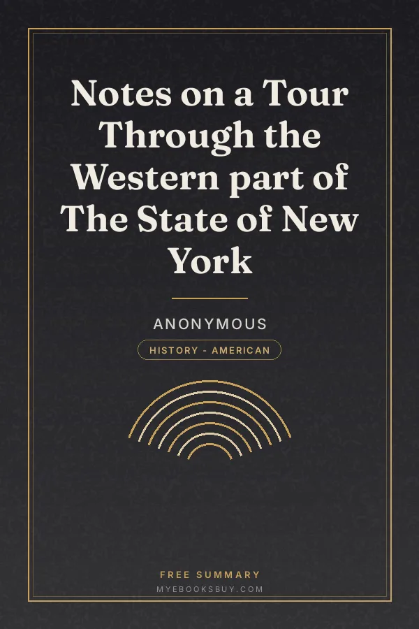 Cover of Notes on a Tour Through the Western part of The State of New York