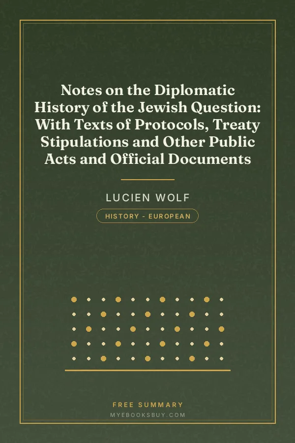 Cover of Notes on the Diplomatic History of the Jewish Question: With Texts of Protocols, Treaty Stipulations and Other Public Acts and Official Documents