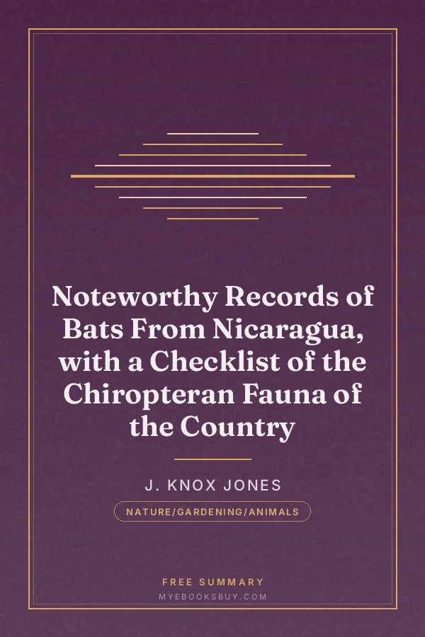Cover of Noteworthy Records of Bats From Nicaragua, with a Checklist of the Chiropteran Fauna of the Country