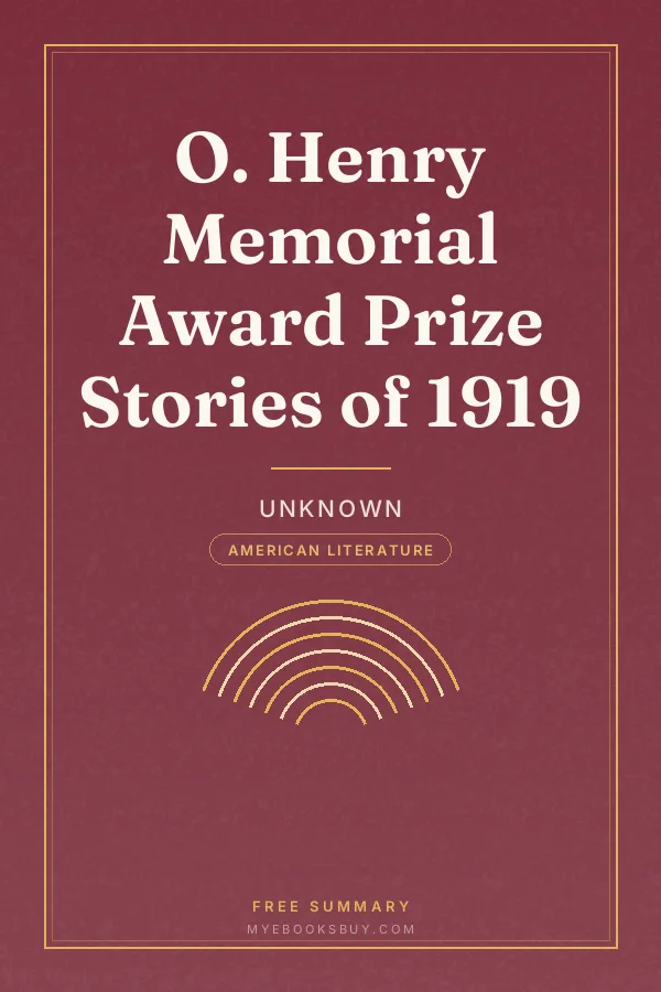 Cover of O. Henry Memorial Award Prize Stories of 1919