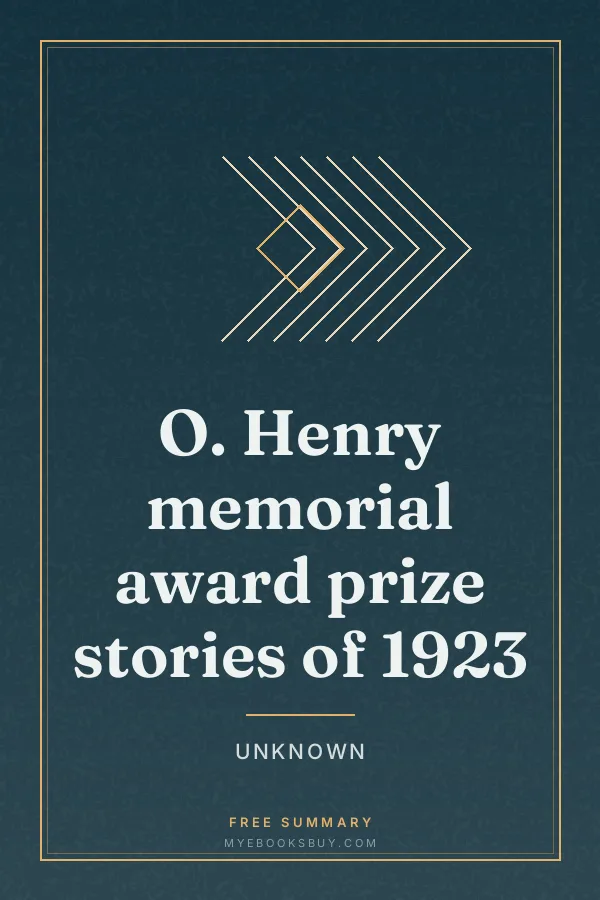 Cover of O. Henry memorial award prize stories of 1923