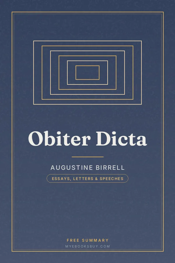Cover of Obiter Dicta