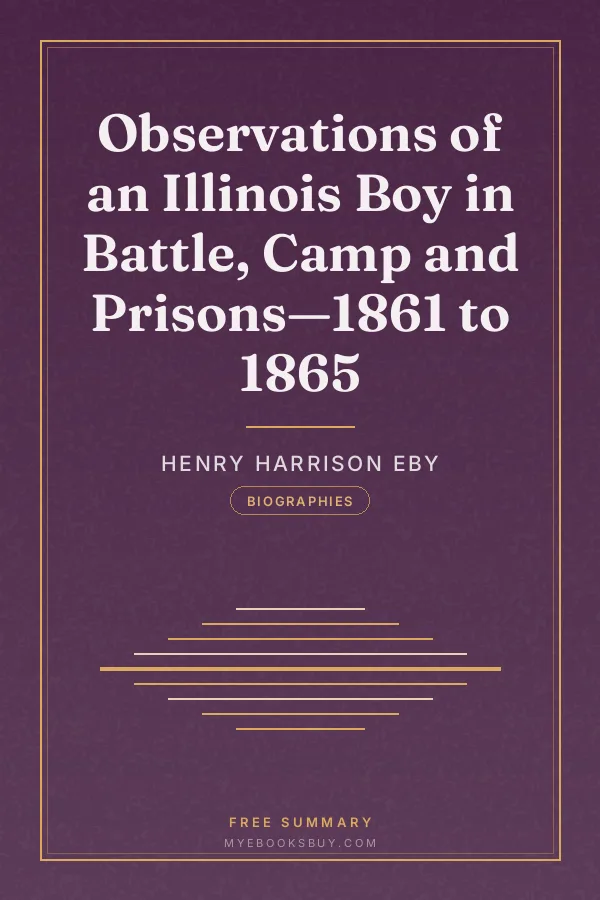 Cover of Observations of an Illinois Boy in Battle, Camp and Prisons—1861 to 1865