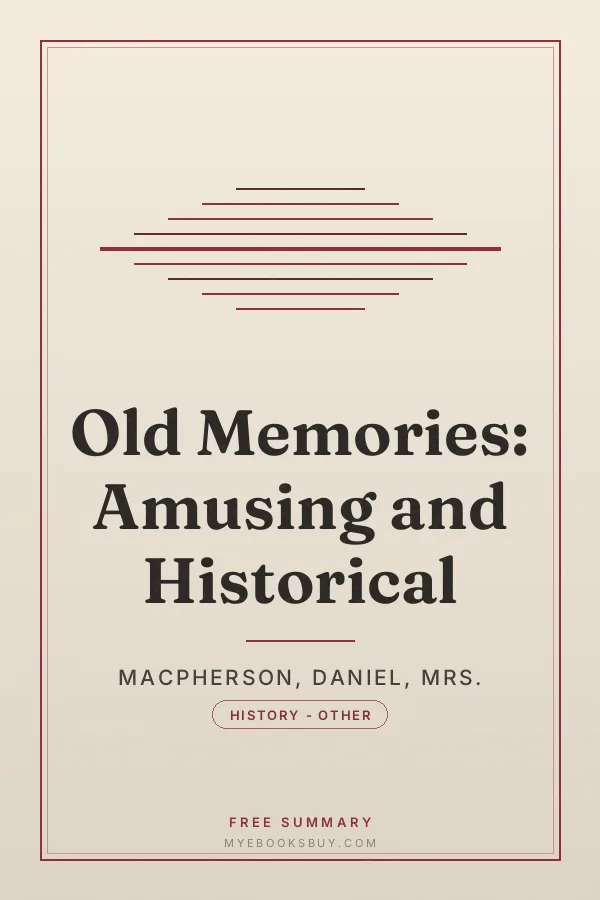 Cover of Old Memories: Amusing and Historical