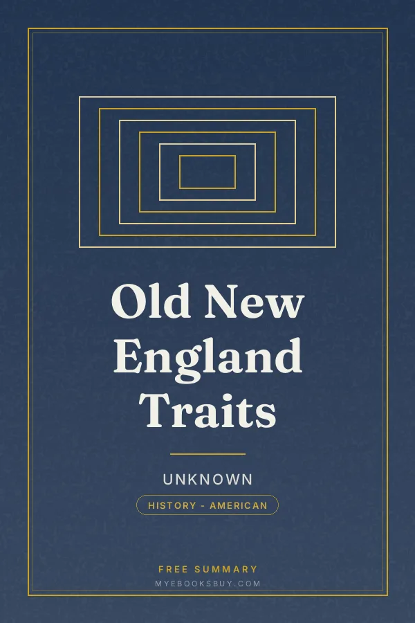 Cover of Old New England Traits