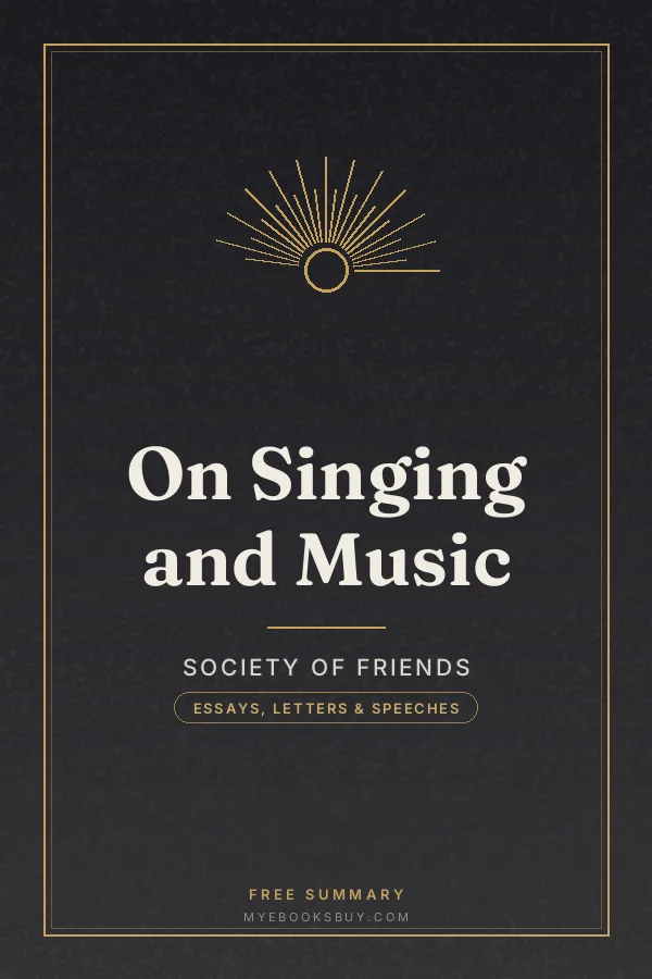 Cover of On Singing and Music