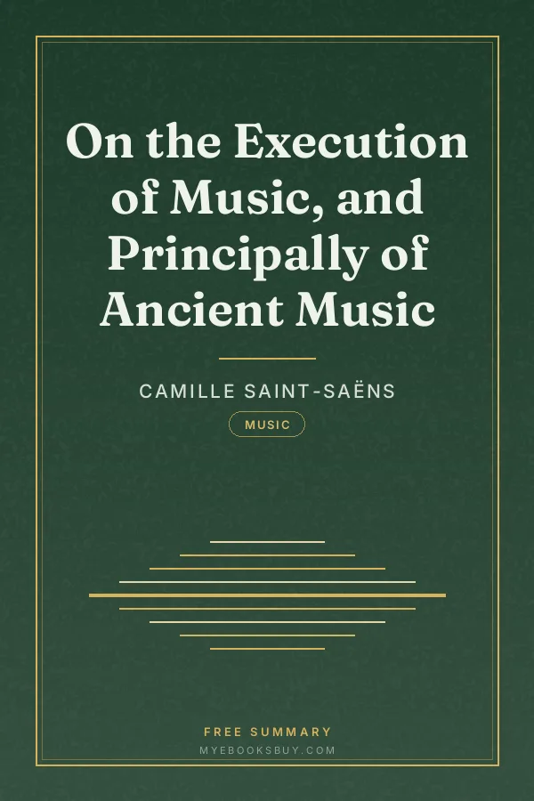 Cover of On the Execution of Music, and Principally of Ancient Music