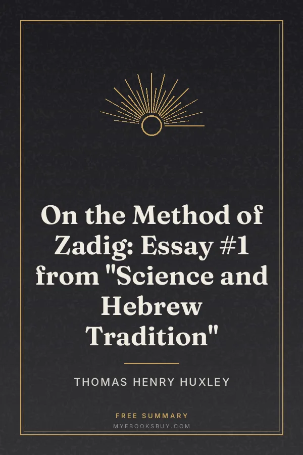 Cover of On the Method of Zadig: Essay #1 from "Science and Hebrew Tradition"