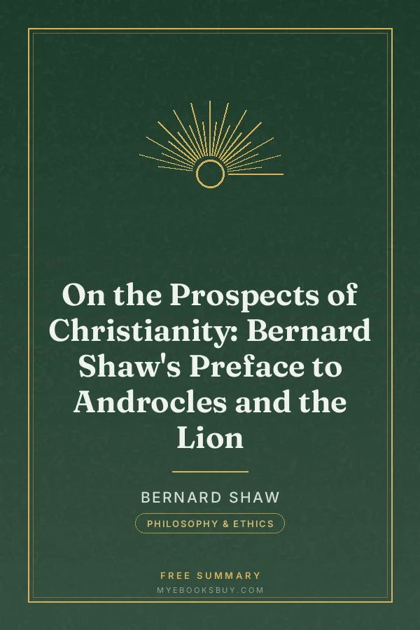 Cover of On the Prospects of Christianity: Bernard Shaw's Preface to Androcles and the Lion