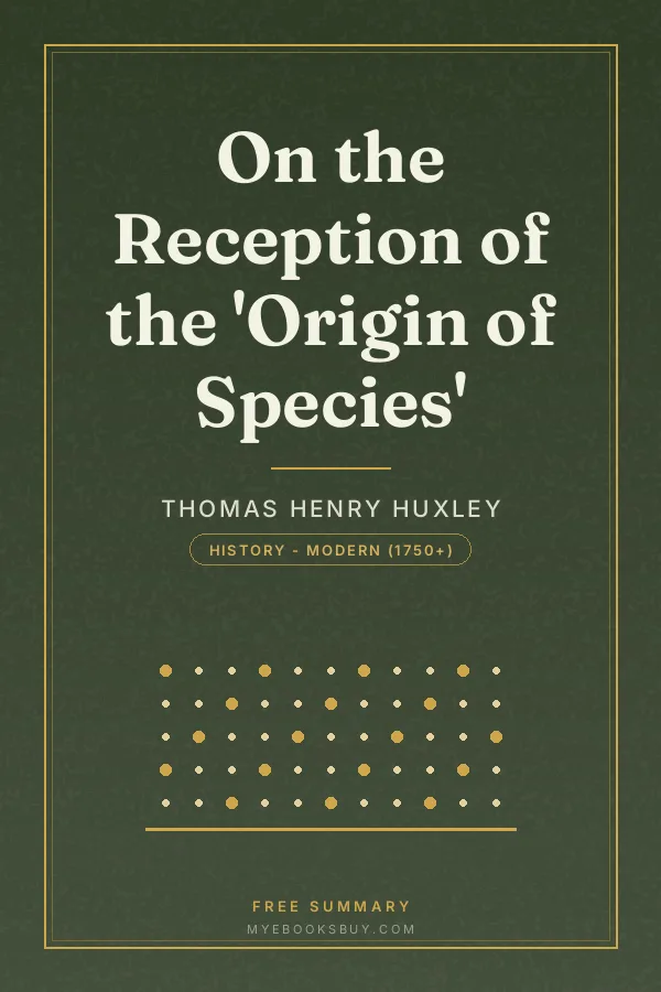 Cover of On the Reception of the 'Origin of Species'