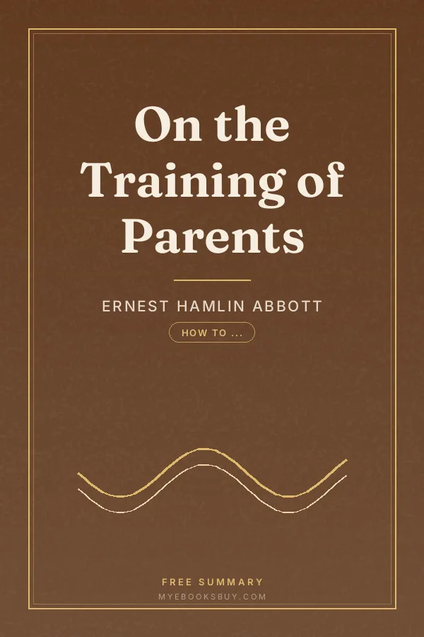 Cover of On the Training of Parents