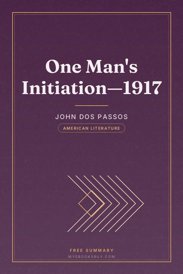 Cover of One Man's Initiation—1917