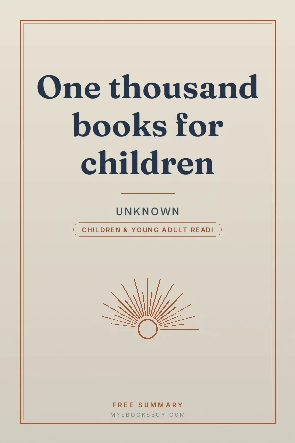 Cover of One thousand books for children