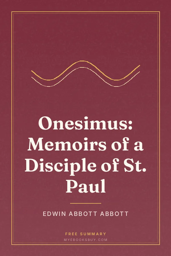 Cover of Onesimus: Memoirs of a Disciple of St. Paul