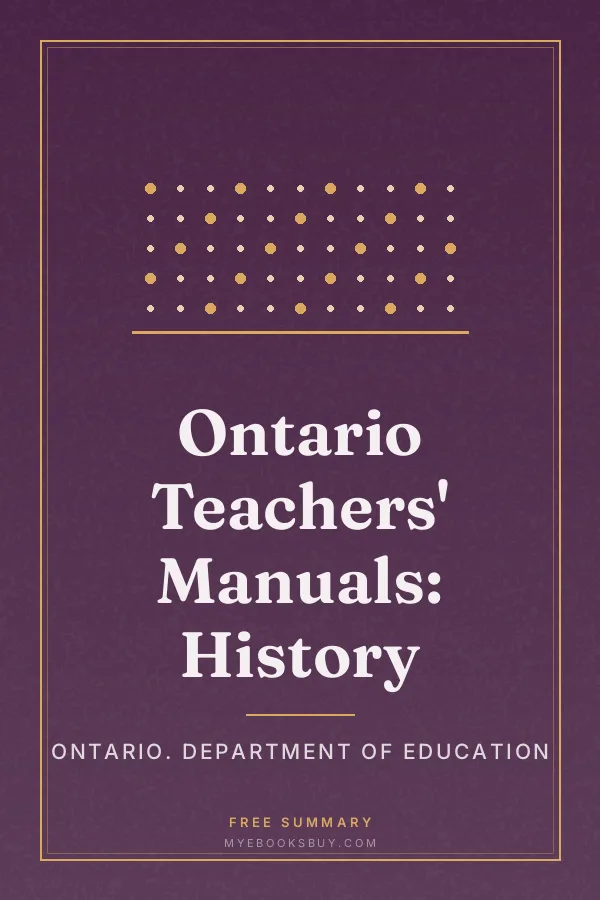 Cover of Ontario Teachers' Manuals: History