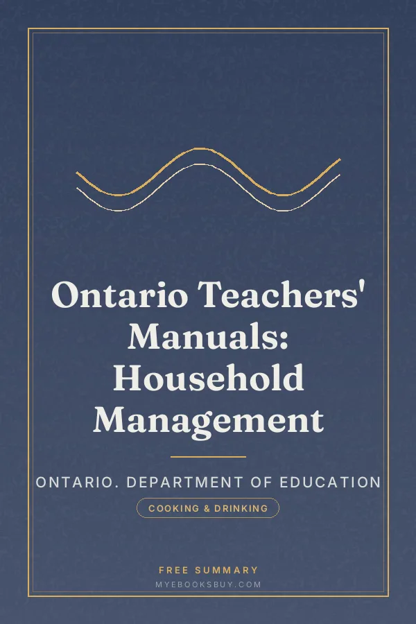 Cover of Ontario Teachers' Manuals: Household Management