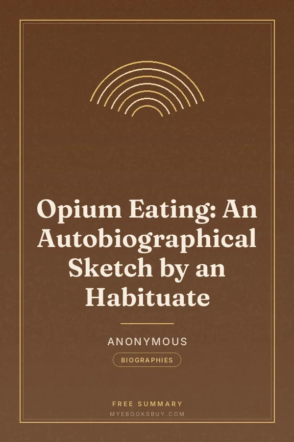 Cover of Opium Eating: An Autobiographical Sketch by an Habituate