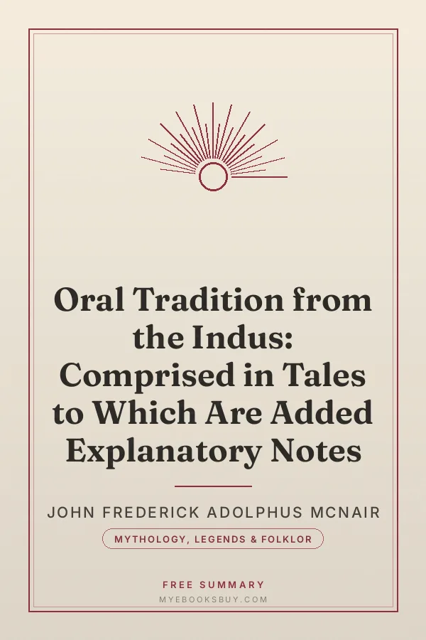 Cover of Oral Tradition from the Indus: Comprised in Tales to Which Are Added Explanatory Notes