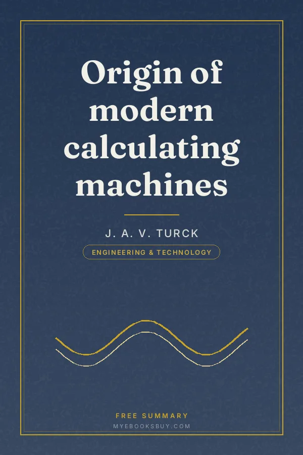 Cover of Origin of modern calculating machines