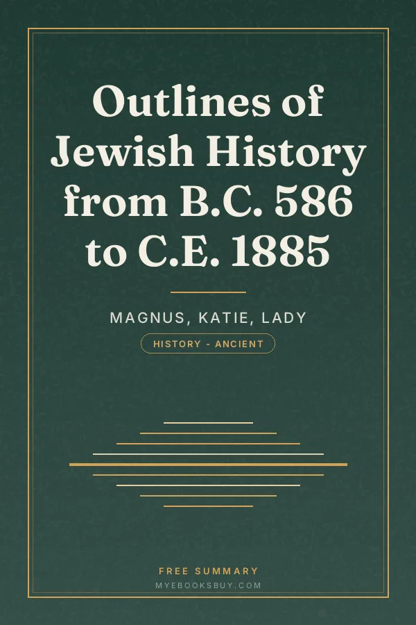 Cover of Outlines of Jewish History from B.C. 586 to C.E. 1885
