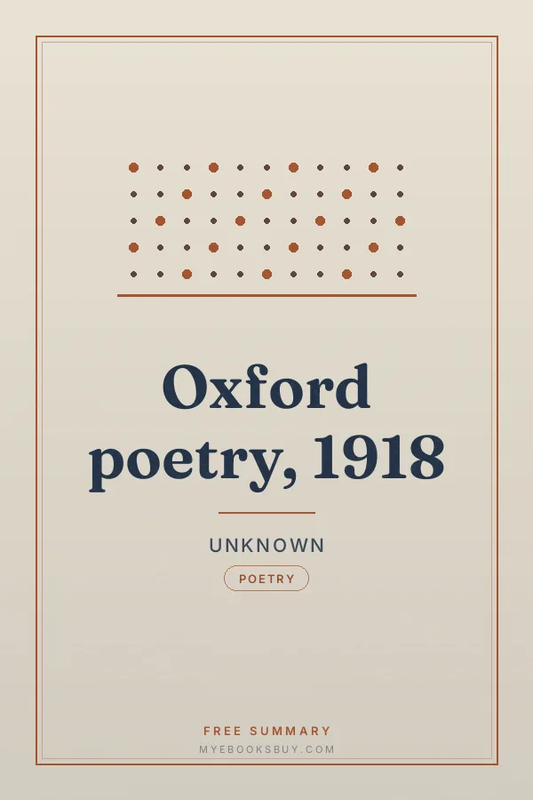 Cover of Oxford poetry, 1918