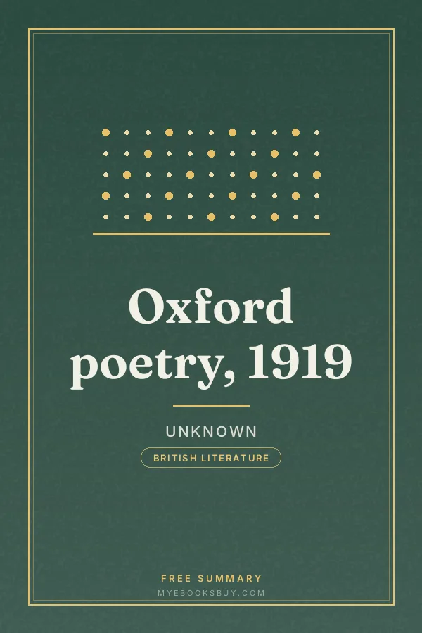 Cover of Oxford poetry, 1919