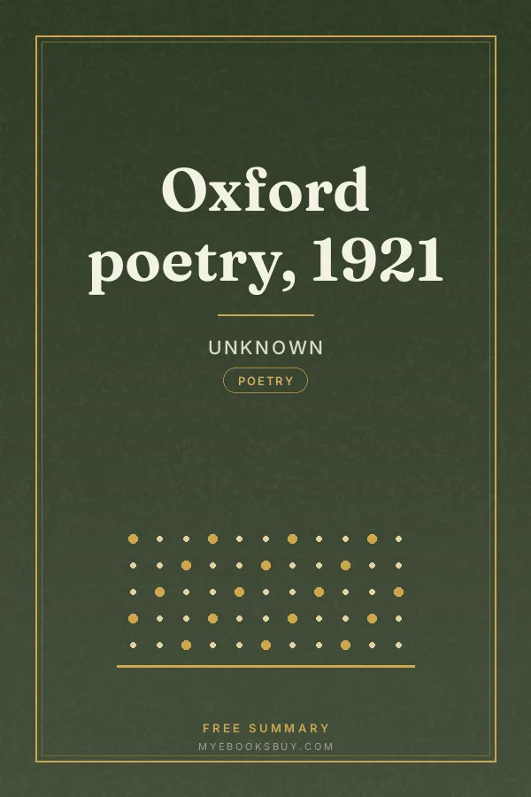 Cover of Oxford poetry, 1921