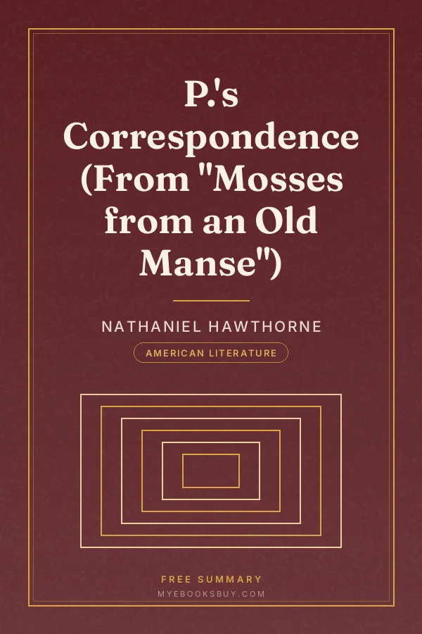 Cover of P.'s Correspondence (From "Mosses from an Old Manse")