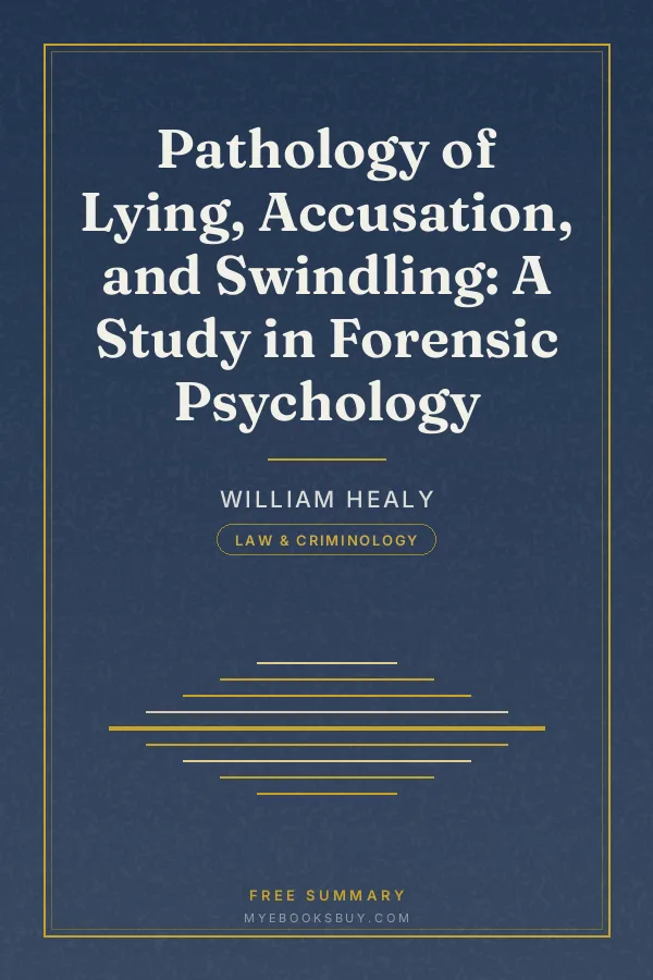 Cover of Pathology of Lying, Accusation, and Swindling: A Study in Forensic Psychology