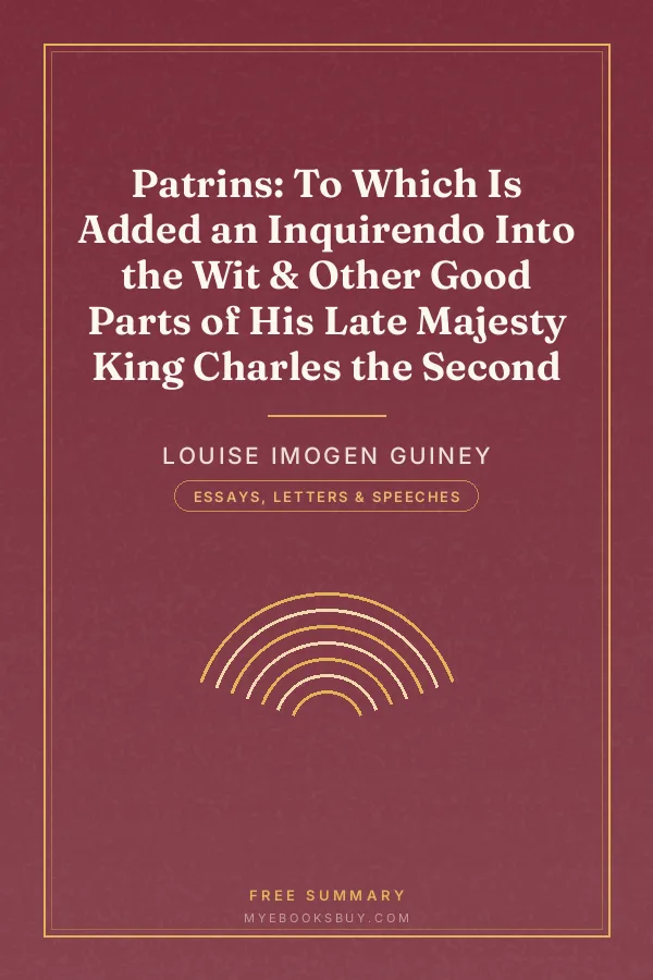 Cover of Patrins: To Which Is Added an Inquirendo Into the Wit & Other Good Parts of His Late Majesty King Charles the Second