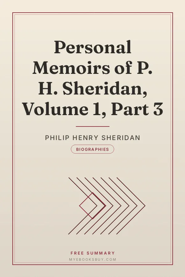 Cover of Personal Memoirs of P. H. Sheridan, Volume 1, Part 3