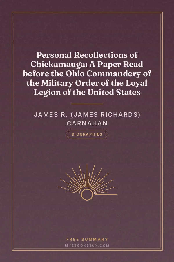 Cover of Personal Recollections of Chickamauga: A Paper Read before the Ohio Commandery of the Military Order of the Loyal Legion of the United States