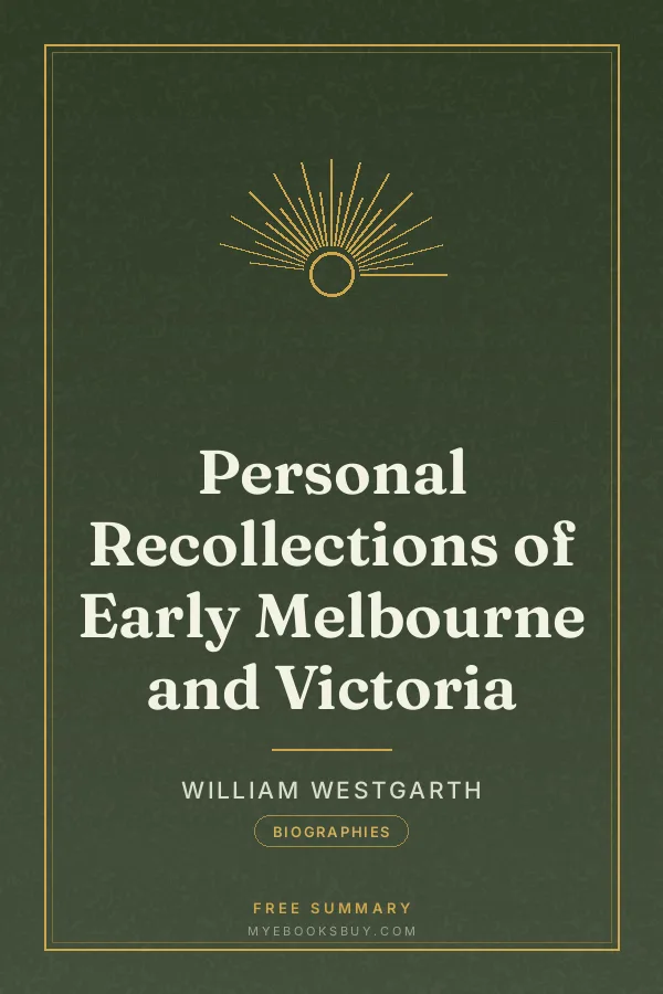 Cover of Personal Recollections of Early Melbourne and Victoria
