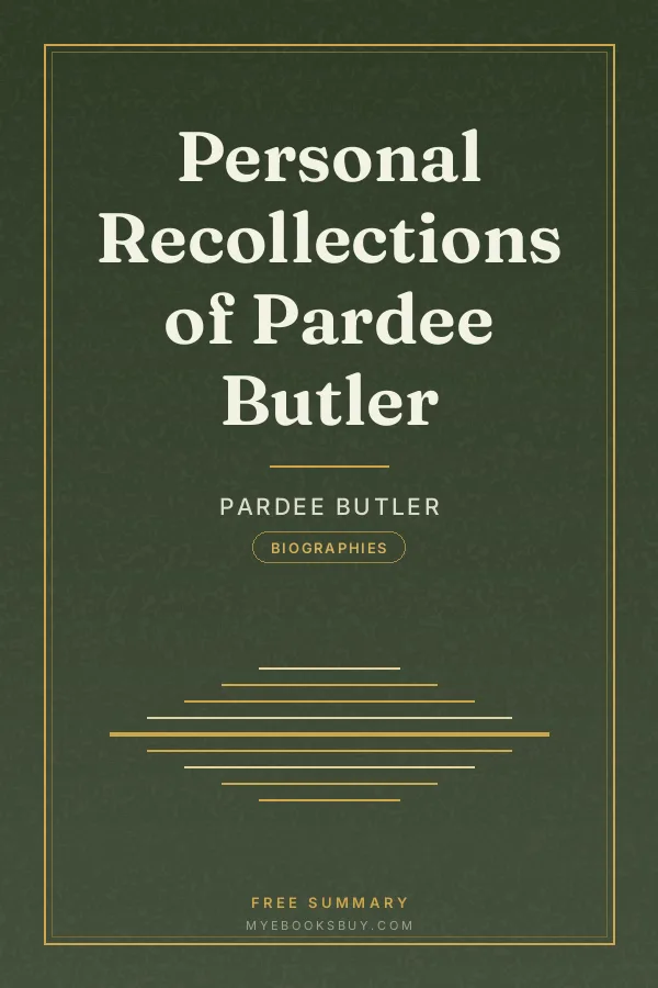 Cover of Personal Recollections of Pardee Butler