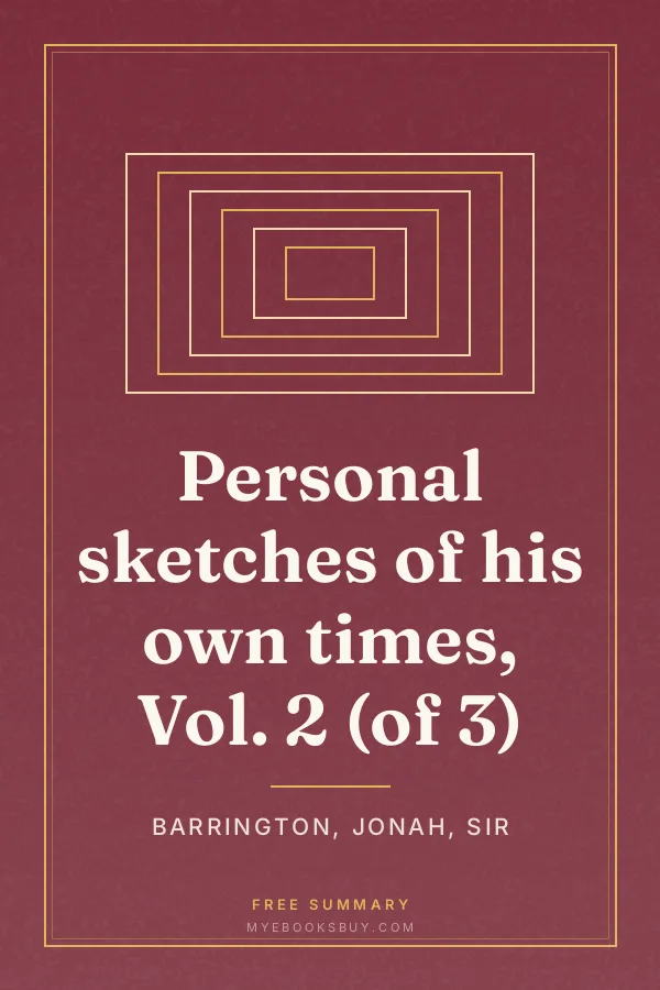 Cover of Personal sketches of his own times, Vol. 2 (of 3)